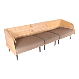 Wicker Modular Sofa, 1990s, Set of 3 For Sale