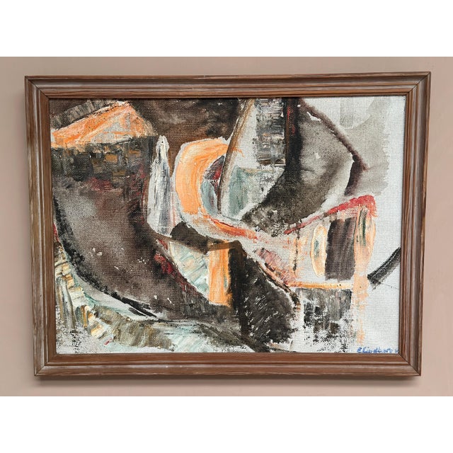 Eivor Lindberg, Abstract Composition, 1967, Oil on Canvas, Framed For Sale - Image 11 of 18