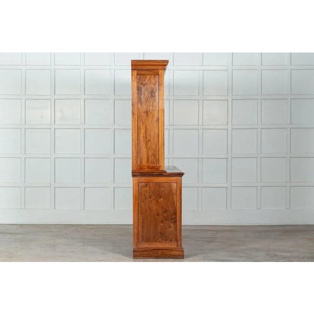 Late 19th Century Large 19th Century English Walnut & Birch Bookcase, 1870s For Sale - Image 5 of 13