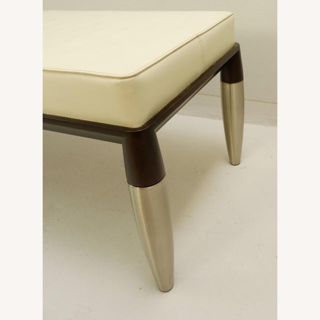 Modern Giorgetti Roi Modern Italian Leather Bench For Sale - Image 3 of 5