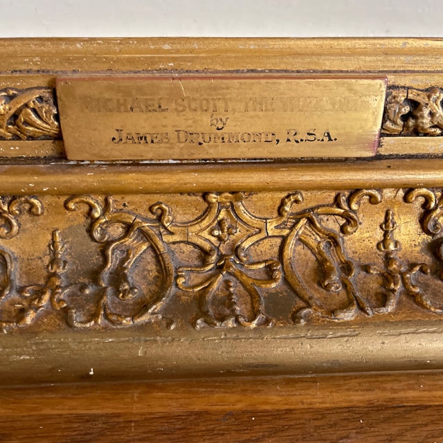 Large Antique Mid 19th Century Gold Gilt Frame For Sale - Image 4 of 11