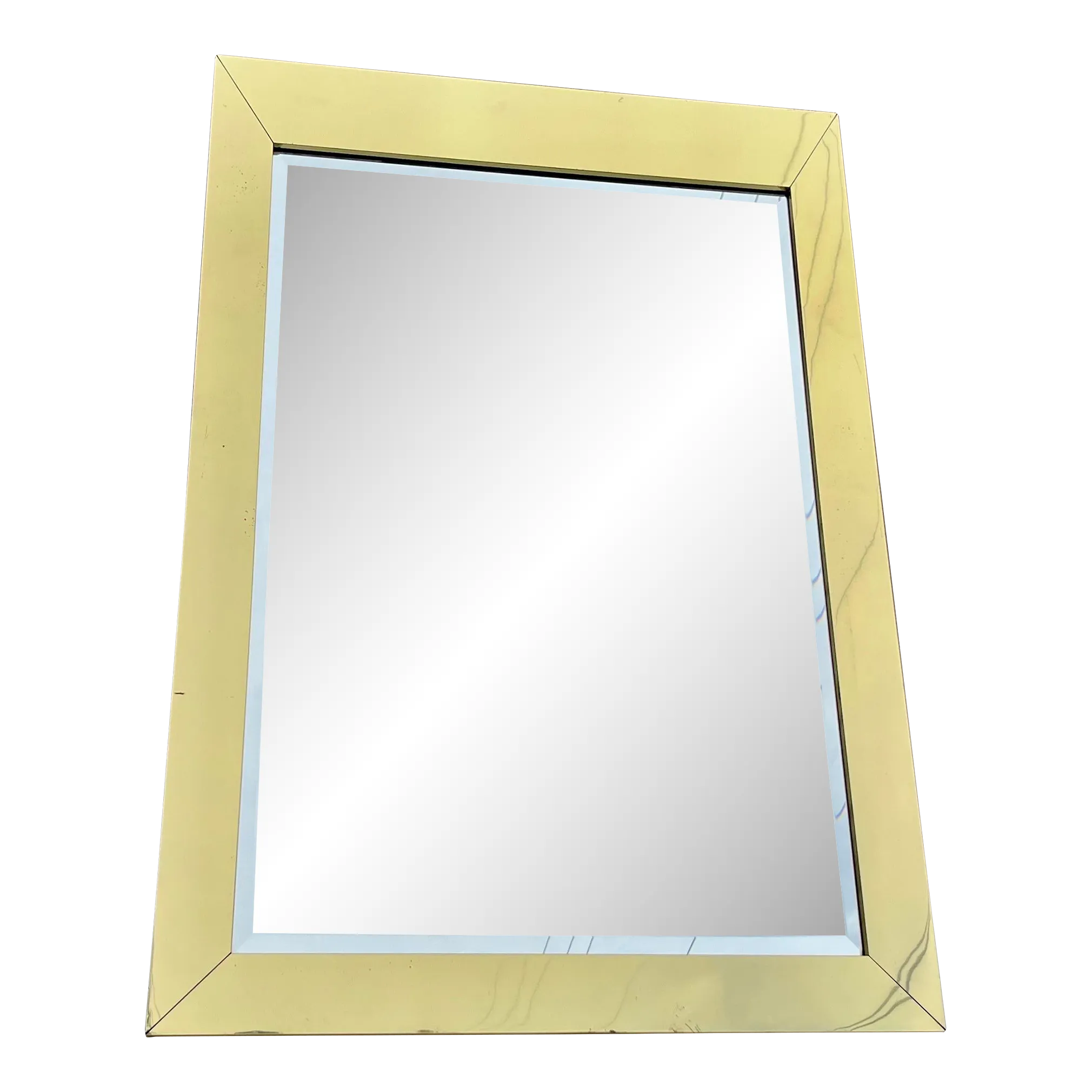 Curtis Caged Mirror Display Shelf - Brass Metal With A Rustic