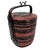 Chinese Red and Black Lacquer Wedding Basket With Handle, Mid-20th Century For Sale - Image 4 of 16