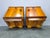 Mid-Century Modern Walnut Nightstands with Glass Tops, 1950s, Set of 2 For Sale - Image 14 of 15