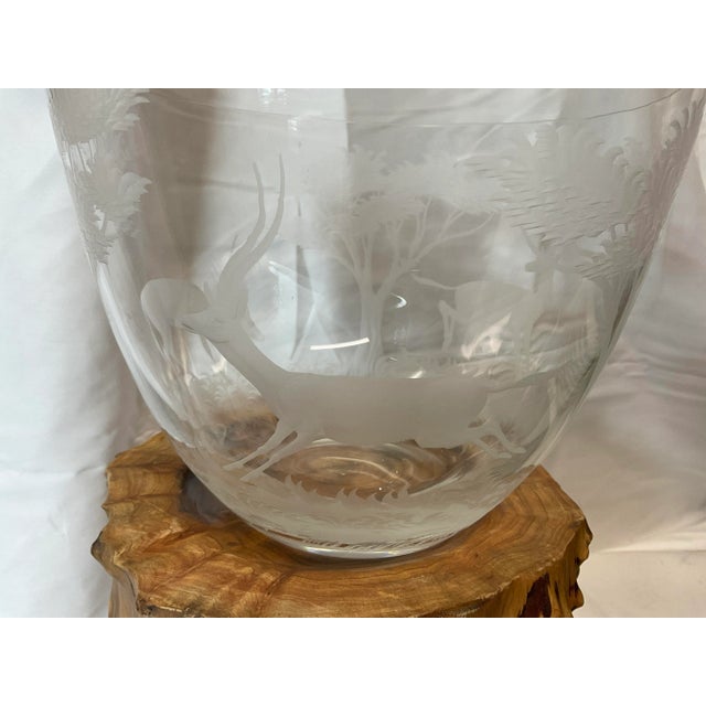 Queen Lace crystal is entirely hand blown, hand cut and hand polished in Germany. This bowl stands 7” tall and 8 3/4”...