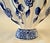 Mid-Century Modern Vintage Bella Casa by Ganz Five Finger Blue and White Bud Vase For Sale - Image 3 of 7