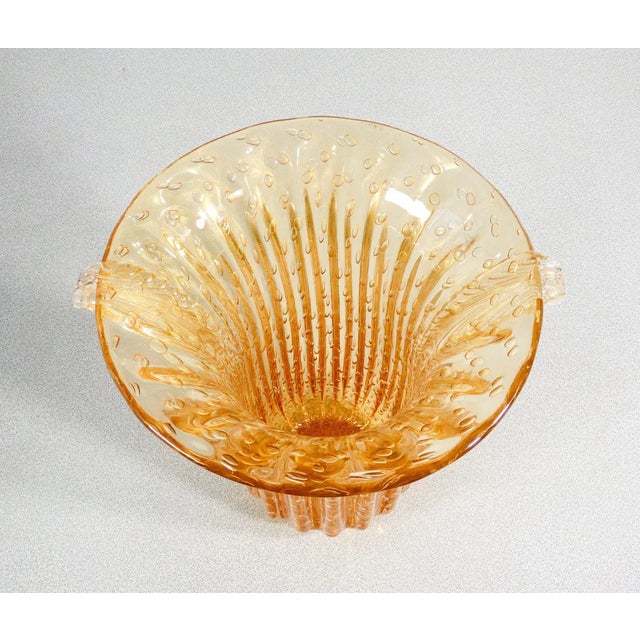 Murano Blown Glass Vase from Toso For Sale - Image 6 of 10
