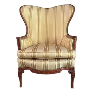 Late 20th Century Wing Accent Chair For Sale