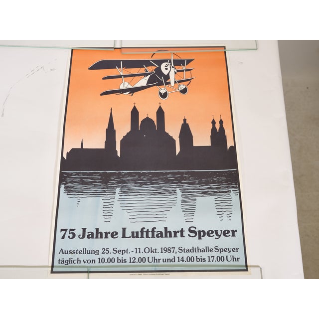 Paper 75 Years of Aviation Speyer Exhibition Poster, 1987 For Sale - Image 7 of 7