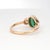White 14k Gold Ring With Natural Diamond and Trillion-Cut Emerald, New For Sale - Image 8 of 18