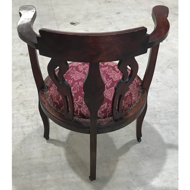 Traditional Antique Carved Back Corner Chair For Sale - Image 3 of 9