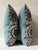 Contemporary Floral Motif 20” Feather/Down Pillows - A Pair For Sale - Image 4 of 5