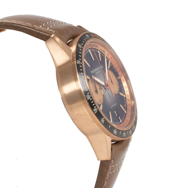 Modern Raymond Weil Freelancer Chronograph 43.5mm Bronze Limited Edition 248/300 Watch For Sale - Image 3 of 10