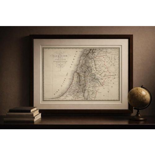 This elegant and finely engraved map of Palestine, titled Carte de la Palestine ou Terre Sainte, was published in Paris in...