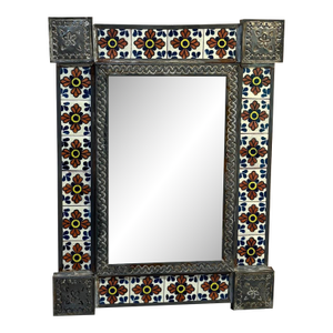 Mexican Tin & Tile Wall Mirror