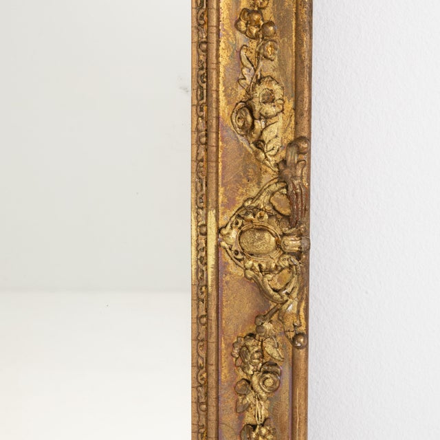 Wood 19th Century French Empire Giltwood Wall Mirror France Late 19th Century For Sale - Image 7 of 8