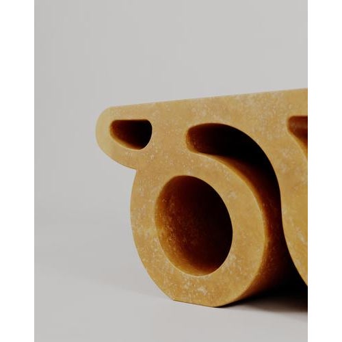 Stone Travertino Giallo Joie Coffee Table by Esther Knopfler For Sale - Image 7 of 18