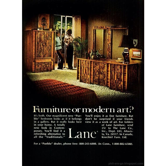 1970s Lane's Pueblo Collection "Brutalist" Dresser For Sale - Image 11 of 11
