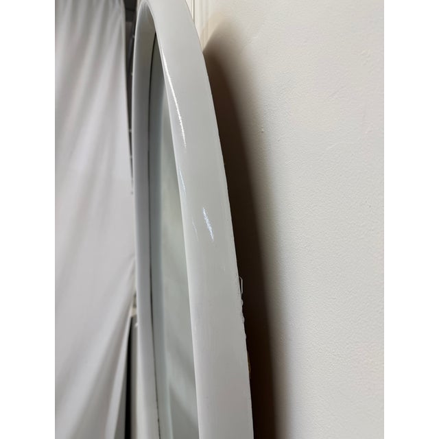 Mid-Century White Lacquer Wall Mirror, American Mirror Company 1966 For Sale - Image 10 of 12