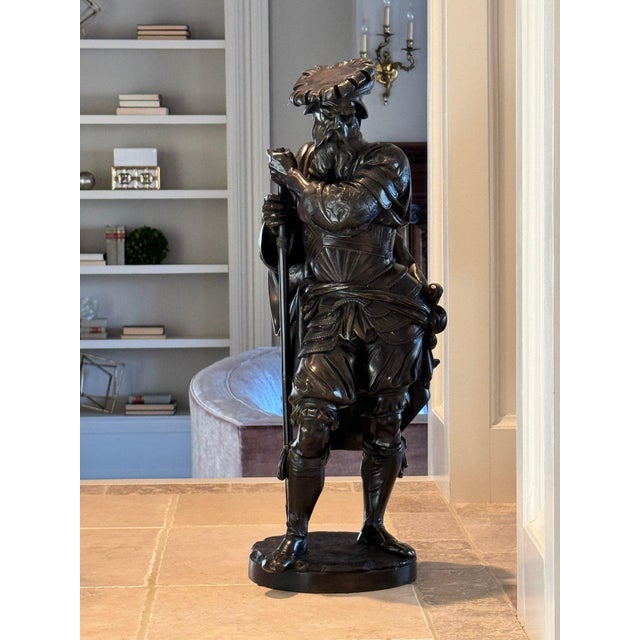 Antique 25" French Bronze: "The Landsknecht" by Albert-Ernest Carrier-Belleuse For Sale - Image 11 of 18
