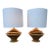 Pair of Discus Table Lamps Attributed to Shepard Vineburg, Los Angeles C. 1980 For Sale