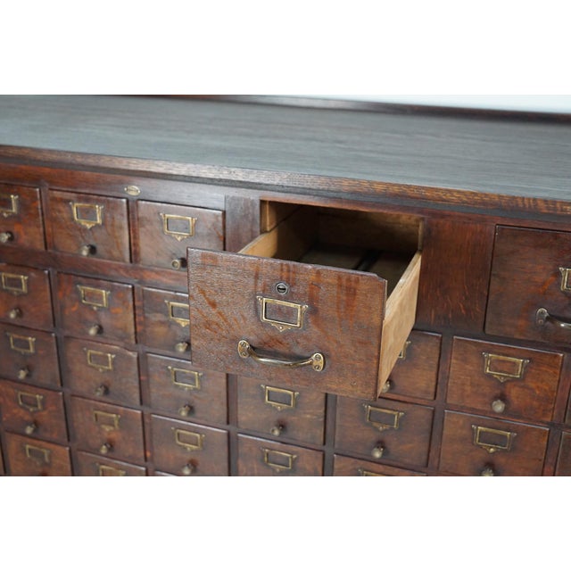 Large French Oak Notary Apothecary Cabinet, 1920s-1930s For Sale - Image 13 of 18