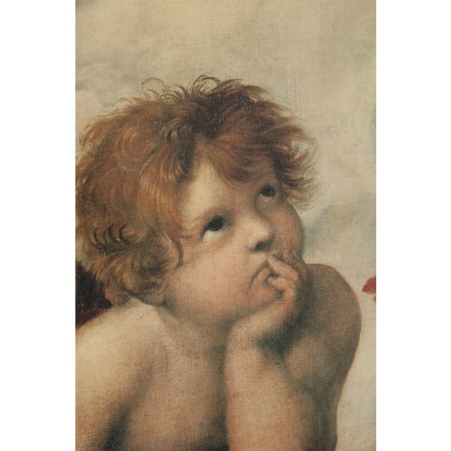 Raphael Raphael "The Cherubim Putti Angels of The Sistine Madonna" Custom Framed Art Print For Sale - Image 4 of 13