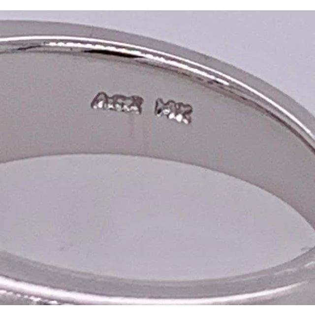 14Kt White Gold Ring Wedding Band With Diamond Baguettes