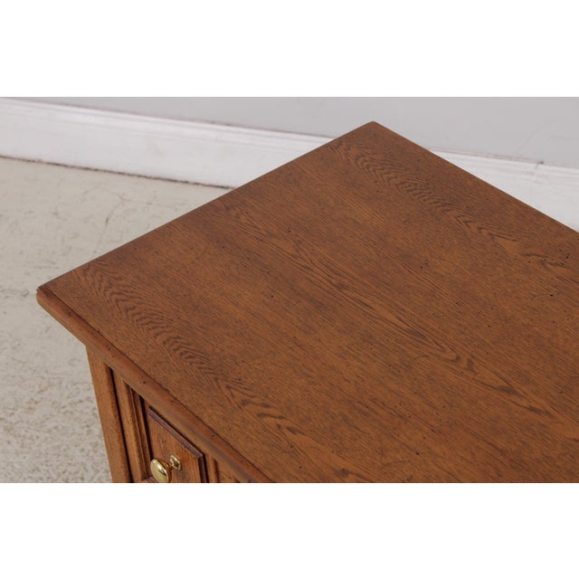 Pair of Henredon Custom Folio 2 Oak Nightstand Chests For Sale - Image 14 of 16