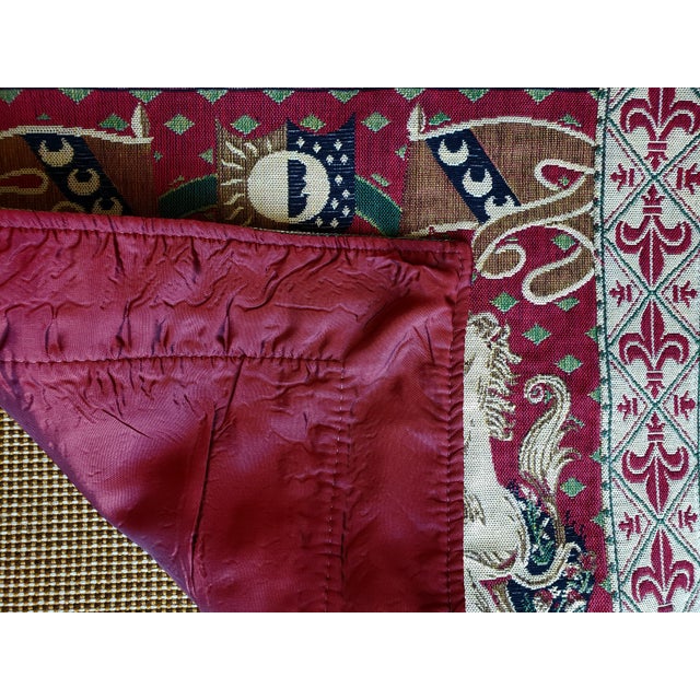 Late 20th C. Vintage French "The Lady and the Unicorn" Woven Tapestry Runner For Sale In Los Angeles - Image 6 of 17
