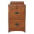 Crafters and Weavers Mission Oak 2 Drawer File Cabinet with Writing Tray For Sale