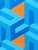 Austin Magruder Contemporary Orange & Blue Colorful Tessellated Geometric Abstract Painting, 2024 For Sale - Image 9 of 10
