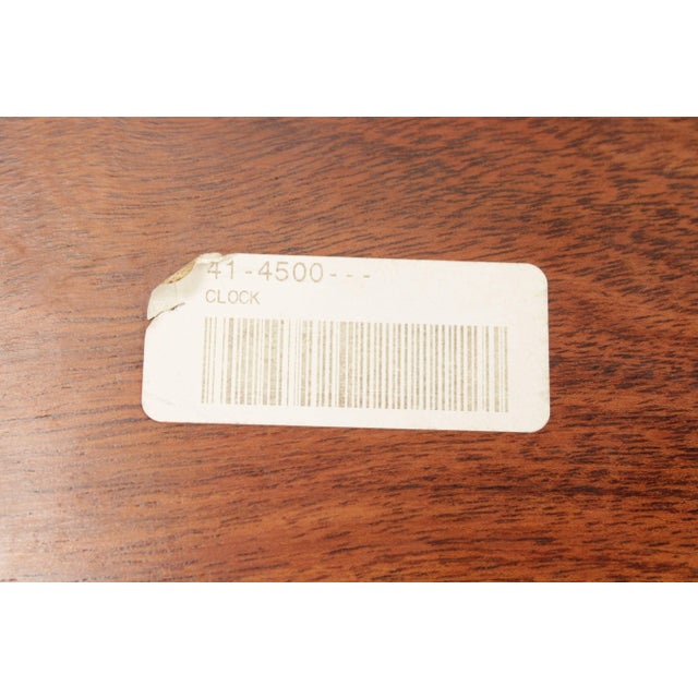 Ethan Allen Traditional Style Leather Wrapped Mantel Clock For Sale - Image 10 of 12