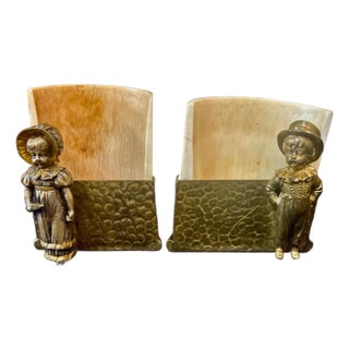19th Century Victorian Kate Greenaway Card Holders - A Pair For Sale