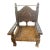 Early 20th Century Folk Art Nuristan Hand Carved & Cane Cedar Low Chair For Sale