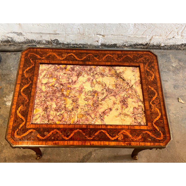 Late 19th Century Louis XV Revival Marble Top Side Table For Sale - Image 4 of 10