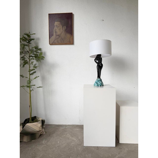 Ceramic Female Table Lamp from Monacera, Monaco, 1970s For Sale - Image 9 of 18