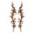 Pair of Italian 1820s Carved Giltwood Wall Fragments Depicting Scrolling Foliage For Sale
