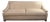 Wesley Hall Ivory Sofa With Wood Base For Sale