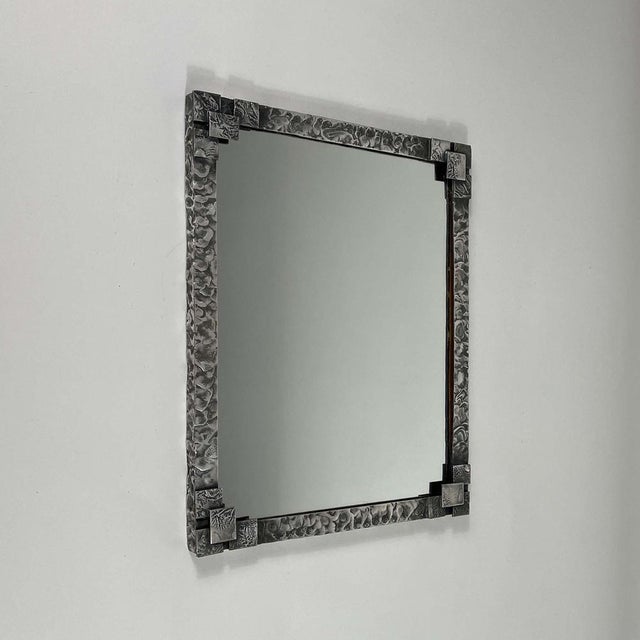 Art Deco Tin Mirror, Sweden, 1940s For Sale - Image 12 of 13