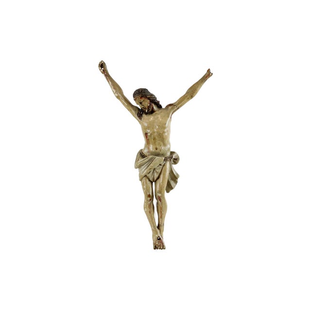 Beautiful antique wooden corpus christi (body of christ) sculpture, dating from approximately the early 18th century;...