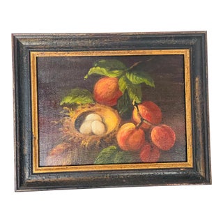 Antque Still Life Oil on Canvas Painting For Sale