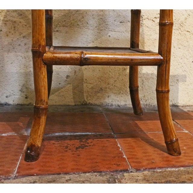 Circa 1880s English Multi-Tier Drop-Side Bamboo Table For Sale In Raleigh - Image 6 of 7
