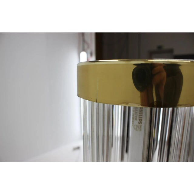 Modern Brass & Art Glass Floor Lamp from Kamenický Šenov/Preciosa, 1960 For Sale - Image 11 of 12