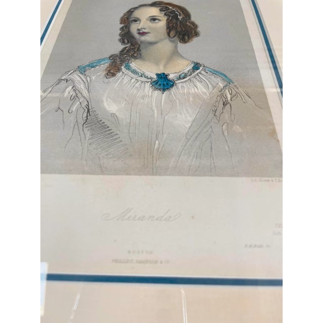 1870s Hand Colored Engravings of Female Heroines of Shakespeare - a Pair For Sale - Image 10 of 13