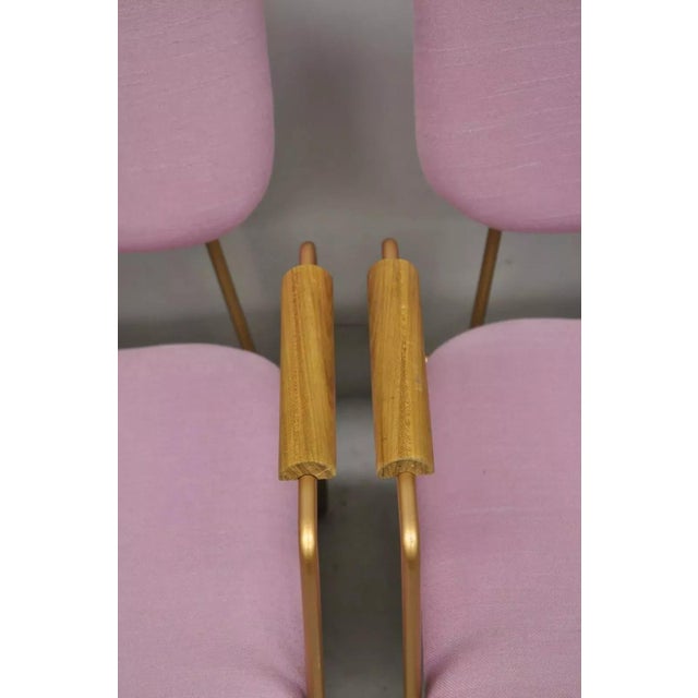 Alessandra Delgado "Bruna" Minimalist Purple Gold Hairpin Lounge Chairs - a Pair For Sale In Philadelphia - Image 6 of 12