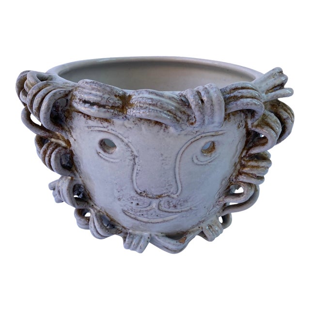 Rosenthal-Netter Italian Ceramic Lion Planter For Sale