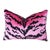Animalia Tiger Print Down Filled Pillow in Pink and Black For Sale
