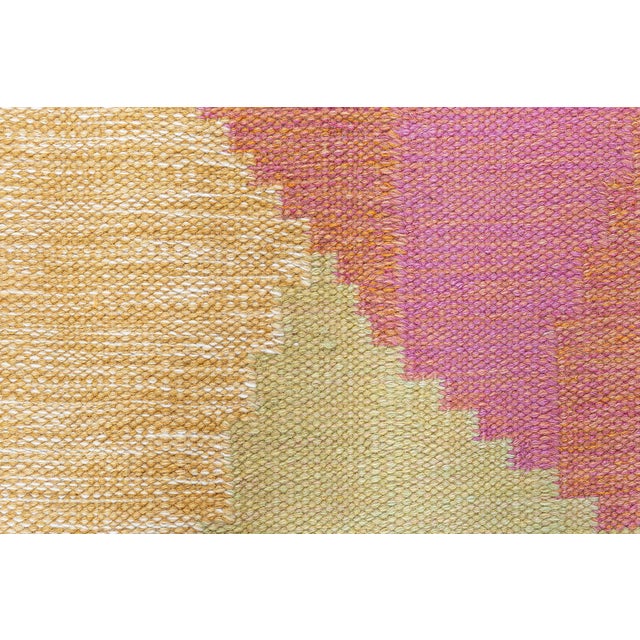 Doris Leslie Blau Vintage Swedish Light Beige Flatweave Rug By Ingegerd Silow For Sale - Image 4 of 11