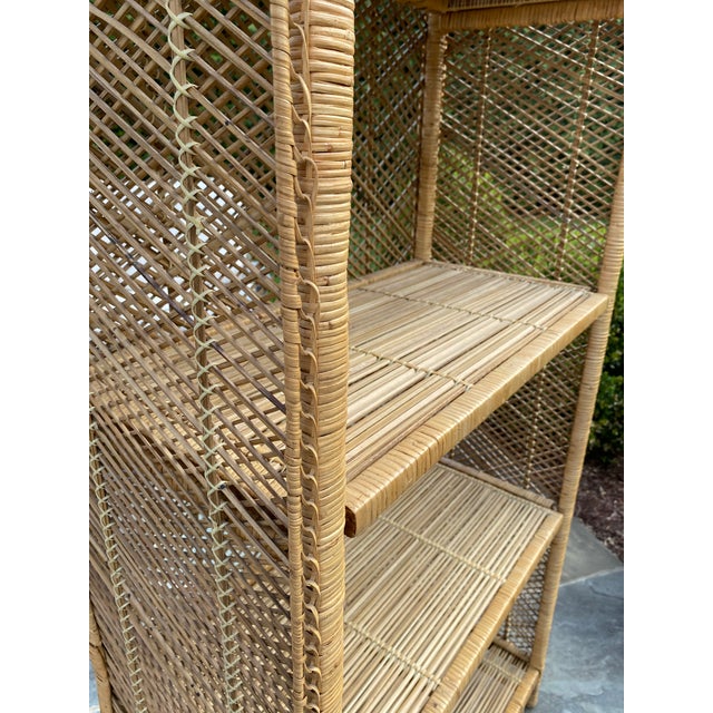 Vintage Natural Wicker Étagère Chairish